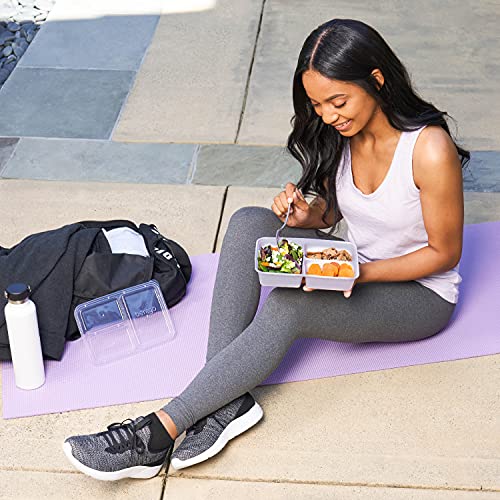  ® Prep 60-Piece Meal Prep Kit - 1, 2, & 3-Compartment Containers With Custom Fit Lids - Microwaveable, Durable, Reusable, BPA-Free, Freezer & Dishwasher Safe Storage Containers (Floral Pastels)