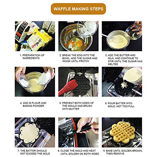  DIY Petal Shaped Waffle Cake Mold Pot, Baking Cake Pan, Non Stick Double Side Biscuits Muffin Mould Pot Bakeware ,Baking Tools For Household, Kitchen, Cafe Restaurant, Cake Shop