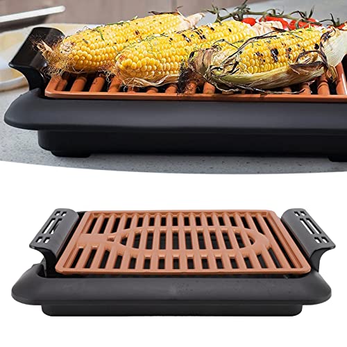  Healthy Electric Frying Pan Durable NonStick No Smoke Copper Large Electric Frying Pan Removable Tray Fast Heating For Party US Plug 125V