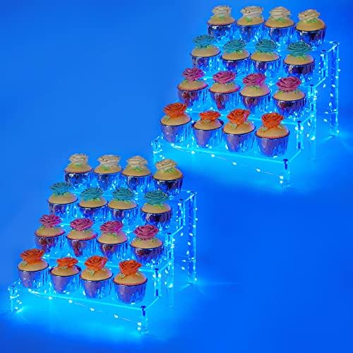  Display Shelf Cake Stand – 4 Tier Shelf Cake Pop Stand – Multifunctional And Durable Acrylic Stand – Mounting Hardware Included – Ideal For Desserts, Cosmetics, Glassware, Figurines