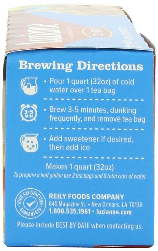  Cold Brew Black Tea Bags, Family Size, Unsweetened, 22 Count Box, Specially Blended For Cold Brew In Water, Clear & Refreshing Home Brewed Southern Iced Tea