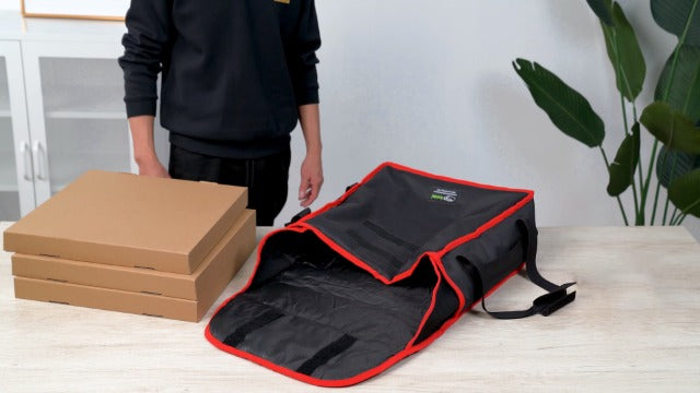  Pizza Bags For Delivery 18" X 18" X 5"Insulated Pizza Delivery Bag Moisture Free For Catering Food Delivery,Restaurant,Cookouts Black