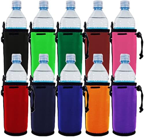  Blank Neoprene Water Bottle Coolie (Variety Color 6 Pack)