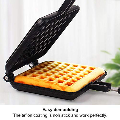  Non-stick Waffle Maker, 5.7 Inches Camping Waffle Pan, Portable Aluminum Waffle Cookware For Stovetop Campfire