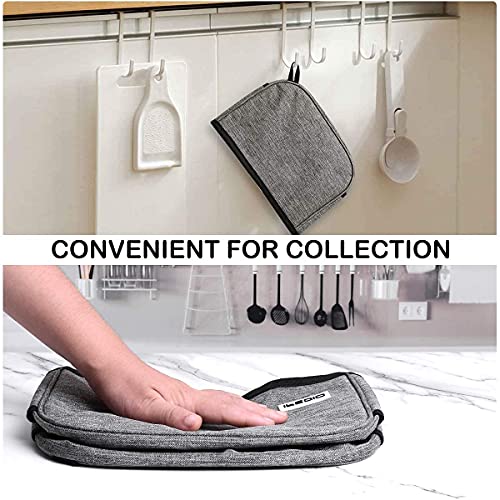  2 Slice Toaster Cover With Two Pockets For Storing Knife,Grey
