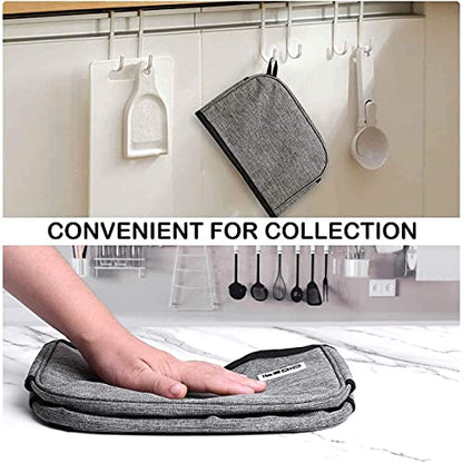  2 Slice Toaster Cover With Two Pockets For Storing Knife,Grey