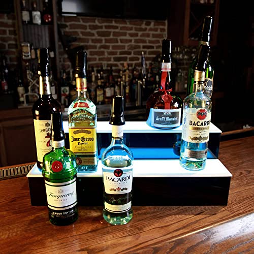  BARCONIC® LED Liquor Bottle Display Shelf - 2 Tier (Step) - 48"