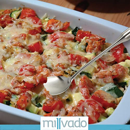  Stainless Steel Big Cooking Spoon, Kitchen Spoon Good For Cooking, Basting, Serving, Dishwasher Safe Metal Utensil, Durable, Solid Construction; 15" Long