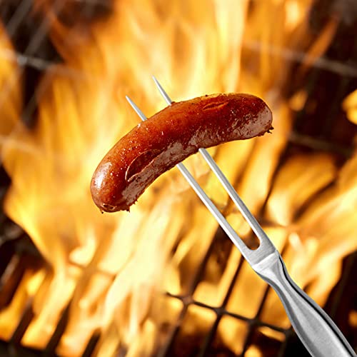  Carving Fork, Stainless Steel Meat Fork, Chef Pro Stainless Steel BBQ Fork 10.5 Inch, Long Metal Chef Kitchen Forks For Barbecue, Serving, Cooking, Grilling, Roasting