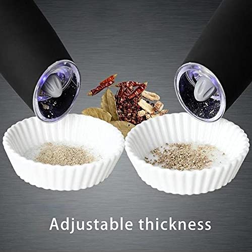  Electric Salt Grinder, Transparent Kitchen Salt Mill Grinder Automatic For Sea Salt