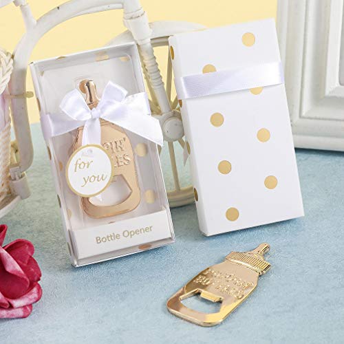  24 Pack Bottle Openers For Baby Shower Favors Gifts, Bridal Baby Shower Decorations Souvenirs, Poppin Bottle Openers With Exquisite Gifts Box Used For Baby Shower Party Favor(New White)