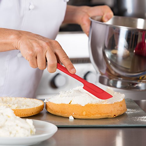  Slim Spatula, Heat-Resistant Flexible Nonstick Silicone, 10-Inches, Cherry