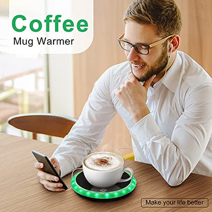  Coffee Mug Warmer Cup Warmer: Electric Canlde Warmer Plate Smart Mug Warmer For Desk Auto Shut Off Beverage Warmer Constant Temperature Home Office Use For Milk Tea Cocoa Hot Chocolate Water