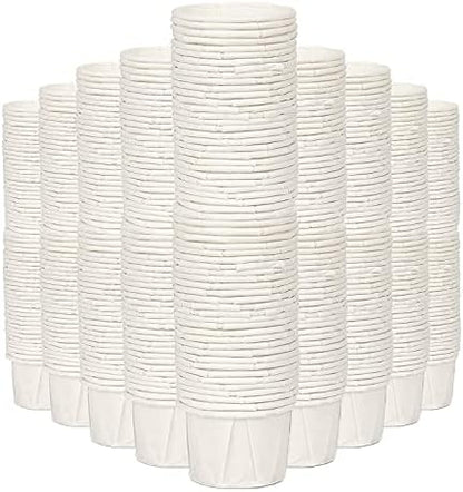  1 Oz Paper Cups- Paper Medicine Taster Ketchup Sacrament Paper Cups (PACK A - 1000 PACK)