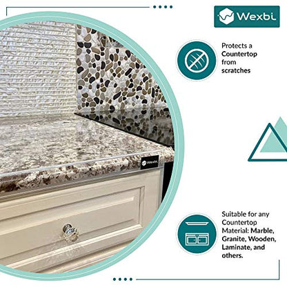  Acrylic Cutting Board For Kitchen With Lip, Non Slip Cutting Board (Clear Acrylic) By Wexbi, 18 X 16 Inch