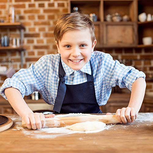  French Rolling Pin (18 Inches) –WoodenRoll Pin For Fondant, Pie Crust, Cookie, Pastry, Dough –Tapered Design & Smooth Construction - Essential Kitchen Utensil