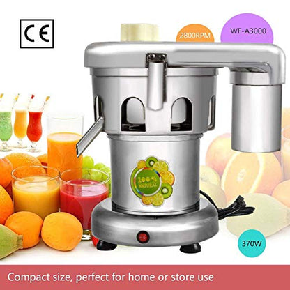  F-A3000 Juicer Machine, Fruit And Vegetables Juice Maker, Commercial Juice Extractor Stainless Steel Heavy Duty 110V 370W