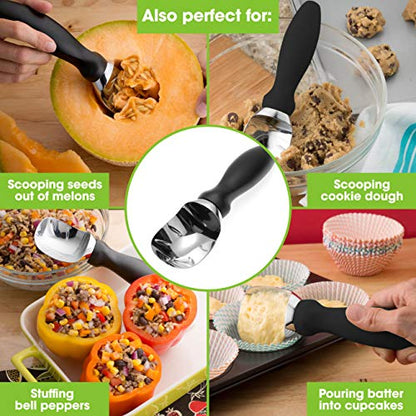  Ice Cream Scoop With Comfortable Handle, Black