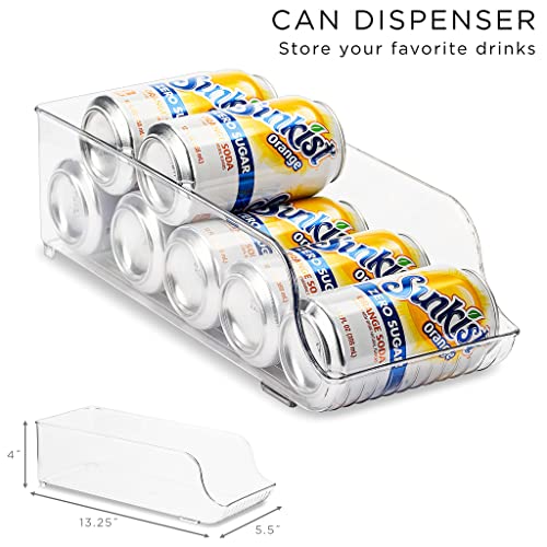  Clear Fridge Organizer Bins - Refrigerator Organizer Bins For Home Essentials, Food, Toiletries, Makeup, Cleaning Supplies, Laundry Room, Pantry And Kitchen Organization And Storage (6 Pack)