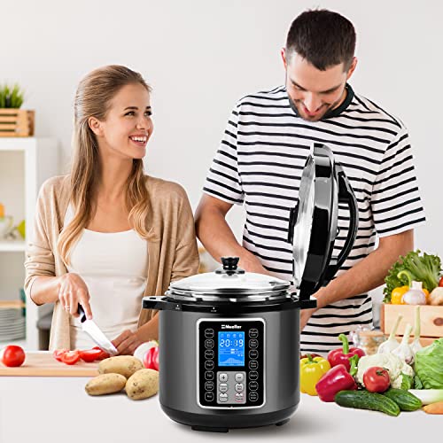  6 Quart Pressure Cooker 10 In 1, Cook 2 Dishes At Once, Tempered Glass Lid Incl, Saute,  Slow Cooker, Rice Cooker, Yogurt Maker And Much More