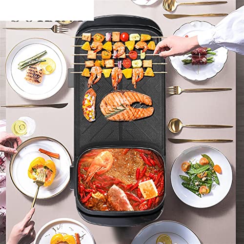  ALONCEtg Stockpots Multi Functional Hot Pot, Electric Hot Pot, Household Barbecue Pot, Electric Barbecue Pan, Non Stick Electric Barbecue Pan