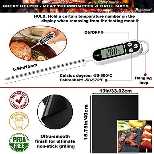  Omanticist Barbecue Tool Set With Storage Bag - Portable Grill Tool Kit - Professional BBQ Set For Outdoor Cooking And Camping Grill Accessories Sets
