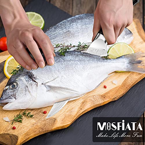  6" Boning Knife, Sharp Kitchen Cooking Knife With Finger Guard And Knife Sharpener, German High Carbon Stainless Steel EN1.4116 Chef’s Knife With Micarta Handle And Gift Box