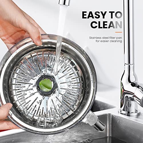  Citrus Juicer - Electric Orange Juice Squeezer Powerful Motor-Stainless Steel Cup Body Easy To Clean, Juicer Machine Maker For Lemon Grapefruits (White)