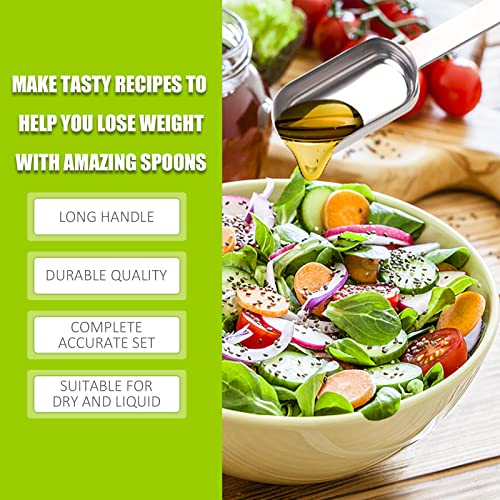  1 Teaspoon(1Tsp | 5 ML | 5 Cc | 1/3 Tablespoon) Single Measuring Spoon, Stainless Steel Individual Spoons, Long Handle Spoons Only
