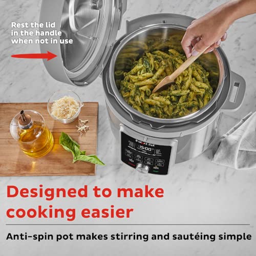  Duo Plus, 6-Quart Whisper Quiet 9-in-1 Electric Pressure Cooker, Slow Cooker, Rice Cooker, Steamer, Sauté, Yogurt Maker, Warmer & Sterilizer, Free App With 1900+ Recipes, Stainless Steel