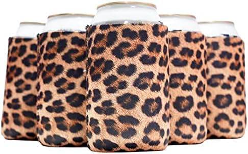  Can Cooler Sleeve (6 Pack) 12 Oz Neoprene Collapsible Cooler Can, Insulated Can Holder, 4mm Thick Beer &Soda Can Cover, Police Cooler Can Covers(Tie - Dye Mix)