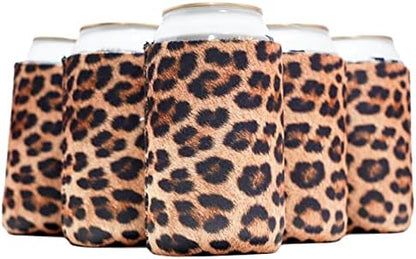 Can Cooler Sleeve (6 Pack) 12 Oz Neoprene Collapsible Cooler Can, Insulated Can Holder, 4mm Thick Beer &Soda Can Cover, Police Cooler Can Covers(Tie - Dye Mix)
