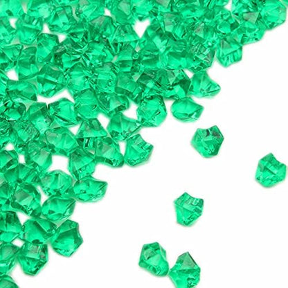  Patriotic Acrylic Ice Rocks Crystals Gems ~550 Pcs 3 Lbs Bulk Bag For Vase Filler Table Scatter Party Wedding Arts Crafts Decoration Display Idea -Red Blue Clear Blend