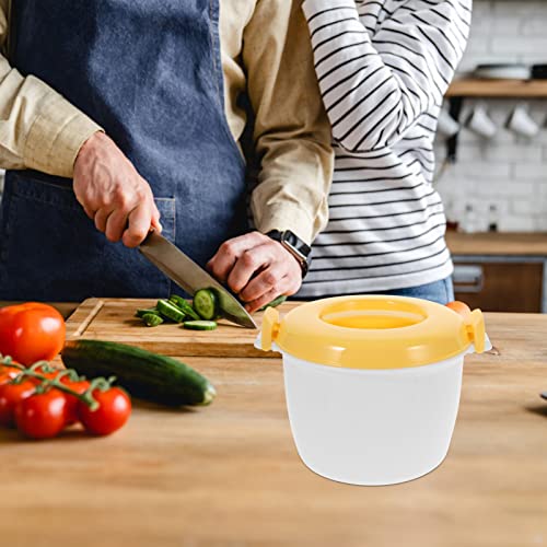  Microwave Rice Maker Microwave Rice Cooker Rice Steamer: Round Microwave Food Container Microwaveable Rice Pasta Cooker Includes Spoons Microwave Rice Steamer For Rice Chicken Pasta Rice