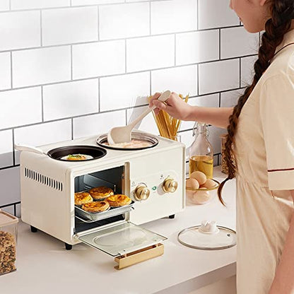  Mbj Bread Maker Four-in-One Multi-Function Breakfast Machine Home Small Lazy Intelligent Automatic Bread Oven Pizza Frying Pan Toast Oven