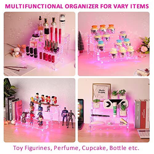  Display Shelf Cake Stand – 4 Tier Shelf Cake Pop Stand – Multifunctional And Durable Acrylic Stand – Mounting Hardware Included – Ideal For Desserts, Cosmetics, Glassware, Figurines