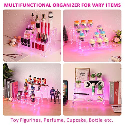  Display Shelf Cake Stand – 4 Tier Shelf Cake Pop Stand – Multifunctional And Durable Acrylic Stand – Mounting Hardware Included – Ideal For Desserts, Cosmetics, Glassware, Figurines