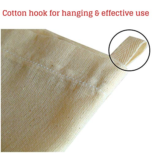 Organic 5-Pack Cheesecloth For Straining 21" X 24" Inches Unbleached 90 Grade Muslin Hemmed Edge Brew Coffee, Nut Milk Strainer, Baking, Filtration 100% Cotton Cheese Cloth