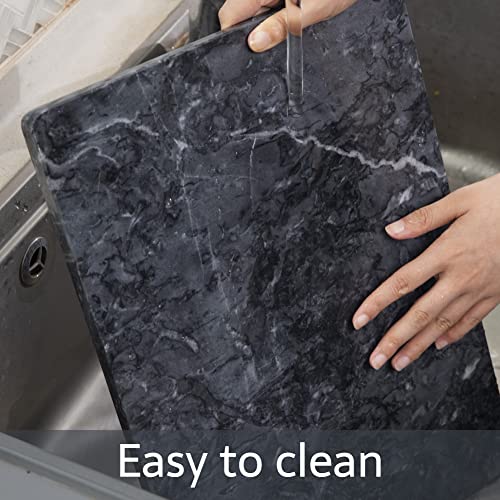  Marble Pastry Board 16x12 Inch Cutting Board Marble Serving Tray For Cheese Perfect For Keep The Dough Cool And Chocolate Tempering Easy To Clean Sleek Design, Gray