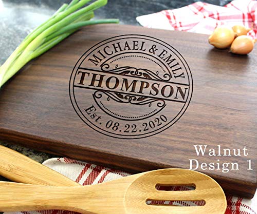  BAYLN Personalized Cutting Boards, Custom Names Board For Wedding, Bridal Shower, Engagement Gifts, Anniversary Gift, Housewarming Gift, Christmas Gifts For Couples, Parents