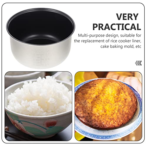  Rice Cooker Inner Pot Rice Porridge Cooker Liner Non- Stick Rice Cooking Container Rice Maker Accessories For Rice Maker Cooker 3 L