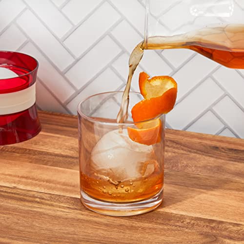  Set Of 2 Silicone Ice Sphere Molds, Stackable 2.5-Inch Ice Ball Maker, Keep Drinks Colder Longer With Less Dilution, Leak-free, Easy-Release, Black