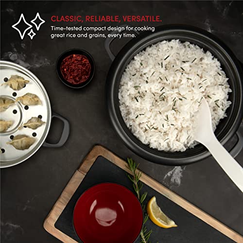  RC-743-1NGR 6-Cup (Cooked) (3-Cup UNCOOKED) Pot Style Rice Cooker And Food Steamer,Red & Aroma 6-cup (cooked) 1.5 Qt. One Touch Rice Cooker, White (ARC-363NG)