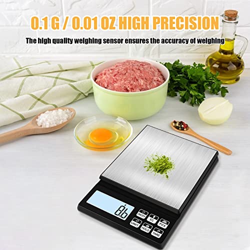  ® 11lb/0.1g Kitchen Scale, [6 Buttons] Multifunctional High Accuracy Food Scale, 7 Units, Tare Function, PCS, Lock Function, For Cooking, Baking And Meal Prep, USB Cable And Battery Included