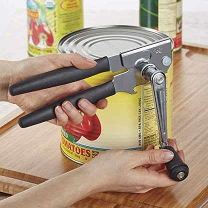  Commercial Can Opener Manual Heavy Duty - Easy To Use With Comfortable Easy Crank Handle - Swing Grip Design, Hand Can Opener, Includes Built In Bottle Opener