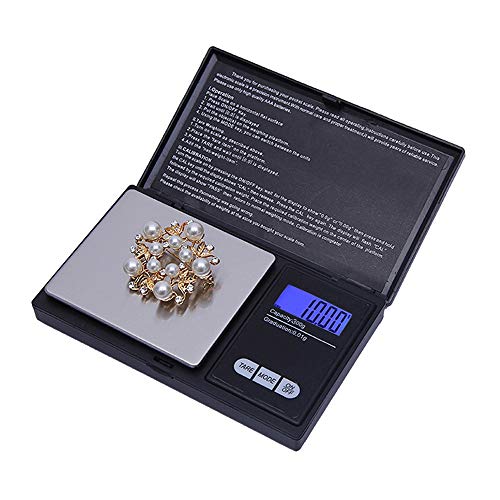  300g/0.01g High Precision Digital Electronic Scale,Portable Mini Digital Scale LCD With Blue Backlight, Measurement Converter For Jewelry,Goods,Precious Metals,Kitchen,Easy To Read (Black)