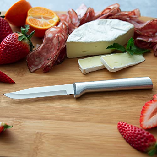  Ada Cutlery Everyday Paring Knife Stainless Steel Blade With Aluminum Made In USA, 6-3/4 Inches, 1-Pack, Silver Handle