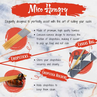  Sushi Making Kit - Premium Kanpeki Living 22 Piece Sushi Set With Chef Knife, Bamboo Mat, Bazooka Roller, Rice Mold Rice Paddle And Spreader Chopsticks EBook DIY Sushi Maker Kit For Beginners And Pros
