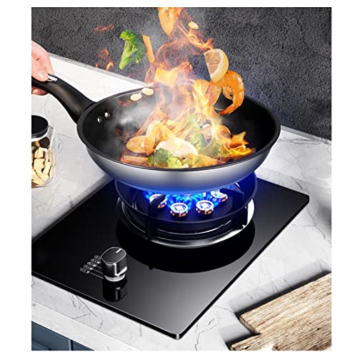  Portable Gas Stove, 5.2KW 9-cavity Wok With Flameout Protection, Black Tempered Glass Cast Iron Pot Frame, Easy To Clean (Size : NG)