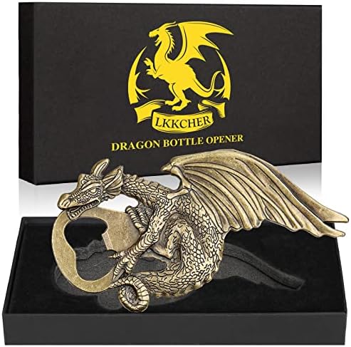  Dragon Bottle Opener, Mens Bottle Opener, Novelty Father’s Day Birthday Beer Gifts For Men Dad Boyfriend Husband Beer Lovers Bar Accessory Gifts With Gift Box&Card